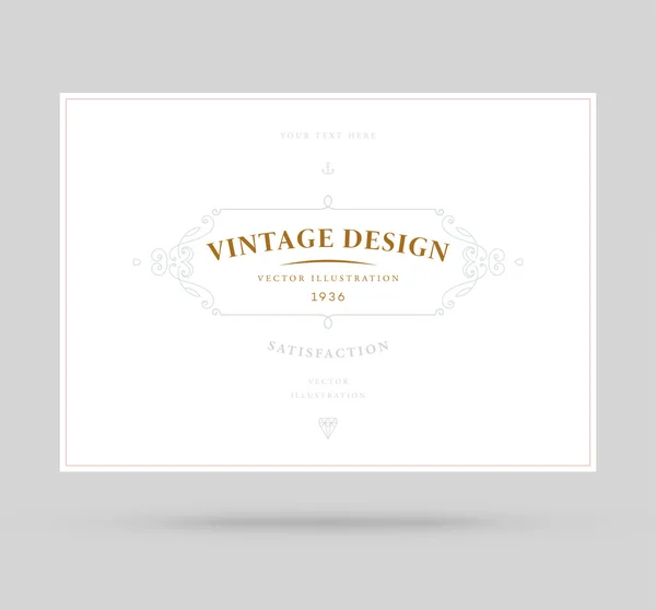 Elegante vintage kaart — Stockvector