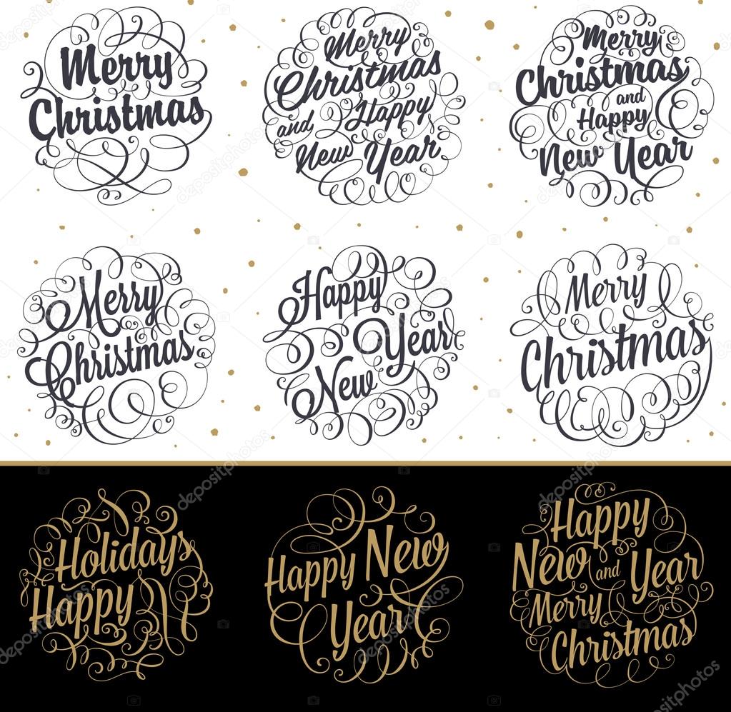 Vintage Lettering Set for Holiday