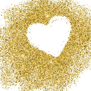 Sparkles ve pırıltılar kalp şekli