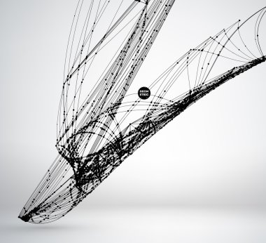 Noktalar ve çizgilerle soyut arkaplan