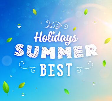 yaz tatili tipografi arka plan