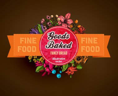 çiçekli Vintage kartı