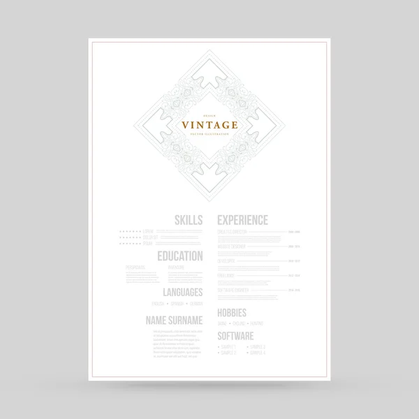 Elegante vintage kaart — Stockvector