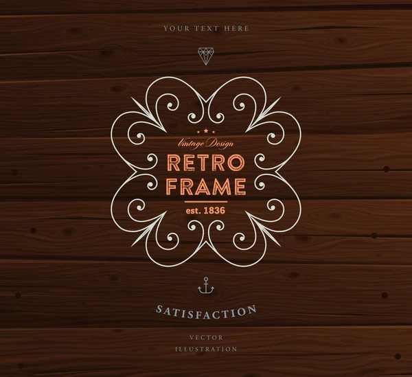 Elegant Vintage Frame — Stock Vector