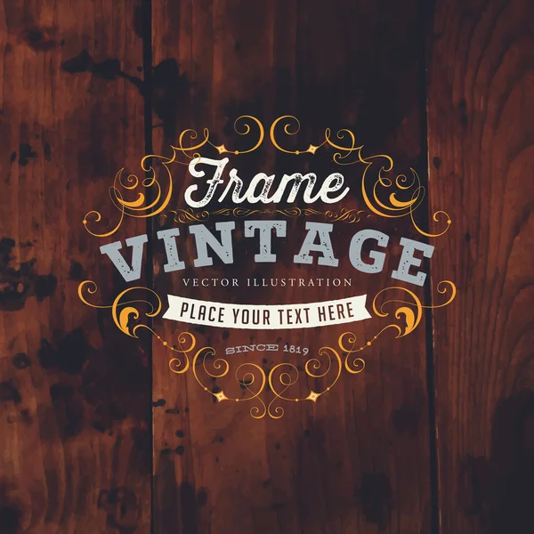 Cadre vintage élégant — Image vectorielle