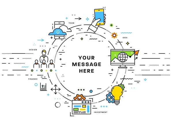 Set of application development — Stock Vector