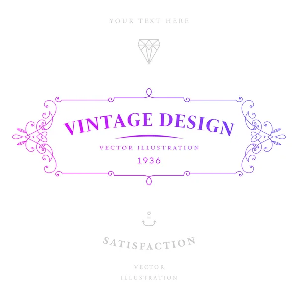 Elegantní vintage rám — Stockový vektor
