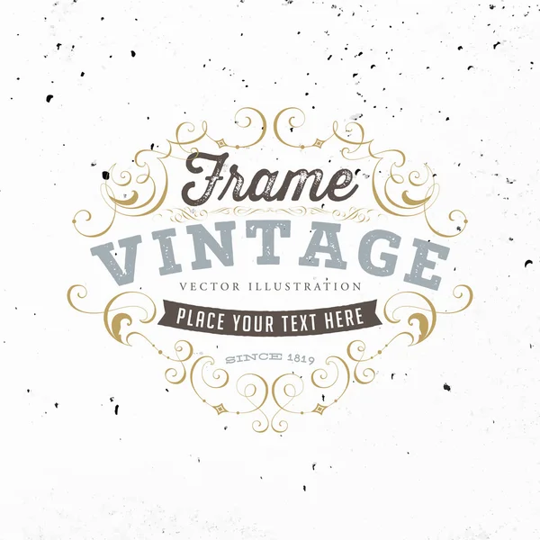 Quadro vintage elegante —  Vetores de Stock