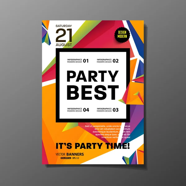 Κόμμα flyer πρότυπο — Διανυσματικό Αρχείο
