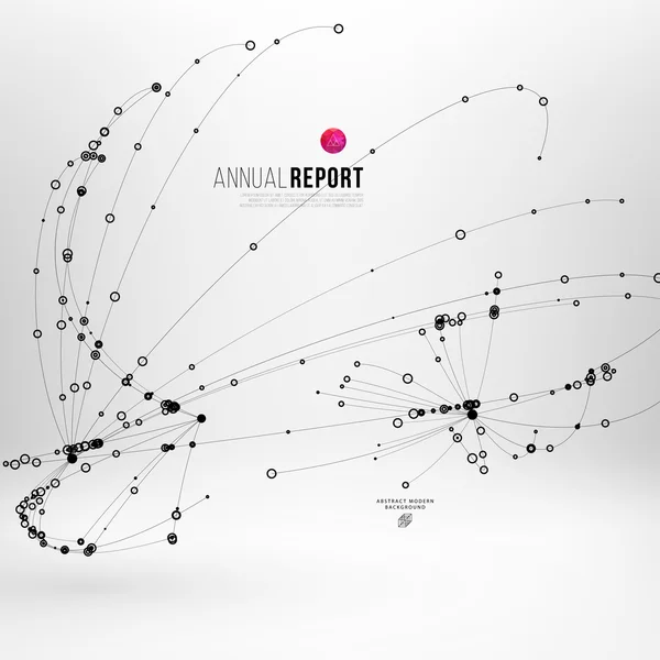 Fondo abstracto con puntos y líneas — Archivo Imágenes Vectoriales