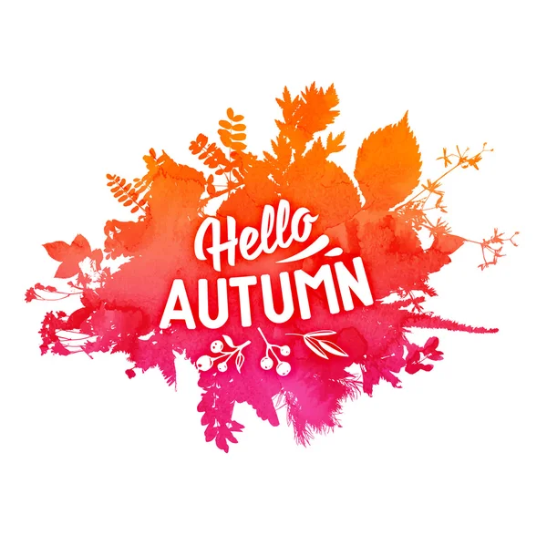 Bannière abstraite de feuillage d'automne — Image vectorielle