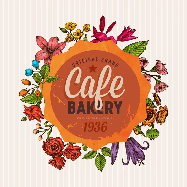 çiçekli Vintage kartı