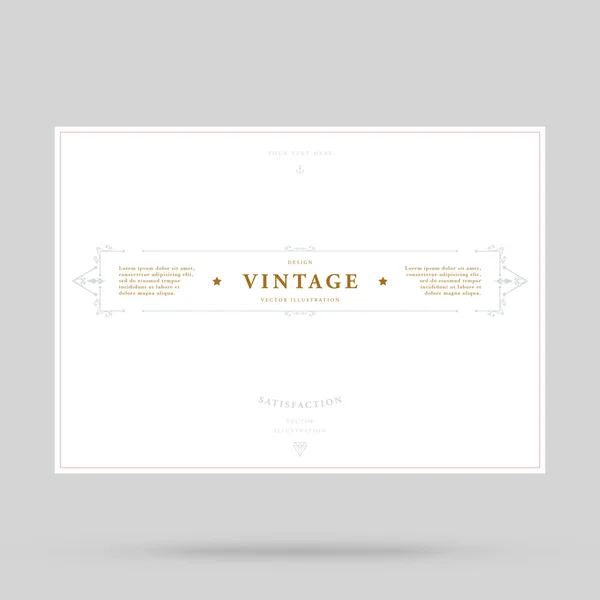 Elegante tarjeta vintage — Vector de stock