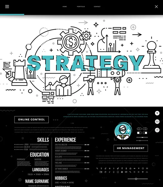 Página Diseño del sitio web — Archivo Imágenes Vectoriales