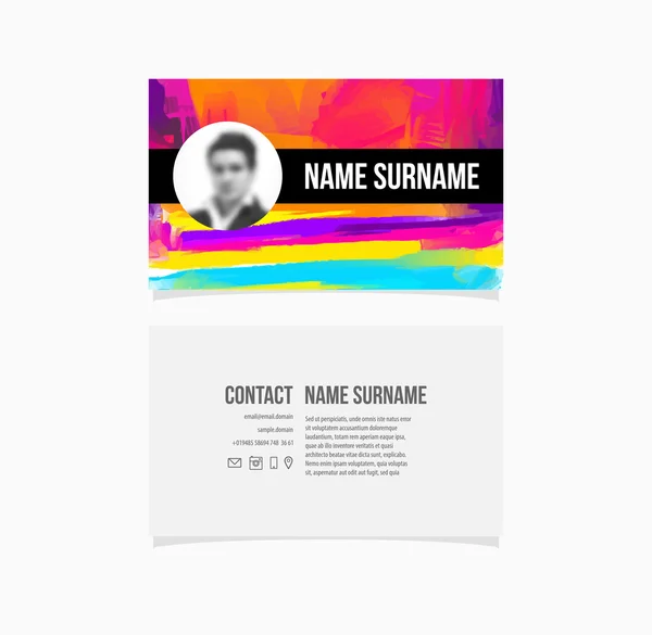 Business Card Template. — Stock Vector