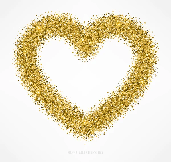 Heart Shape of Sparkles and Glitters — Stock Vector