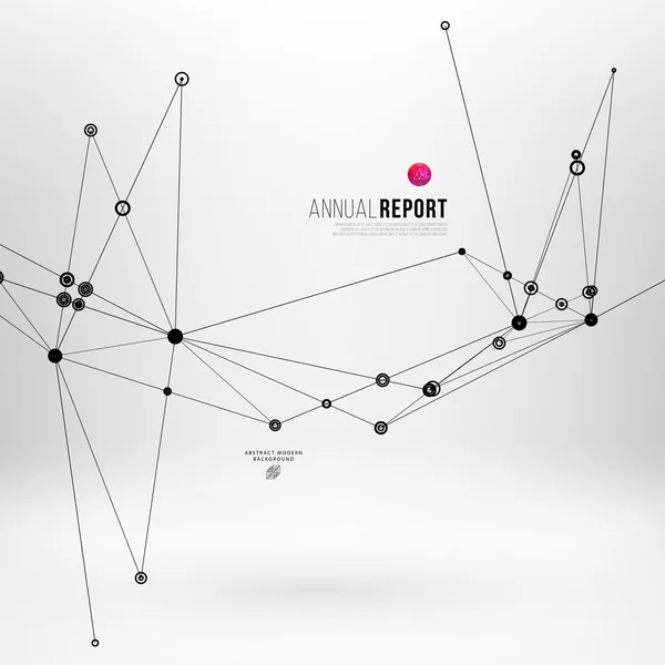 Fond abstrait avec des points et des lignes — Image vectorielle