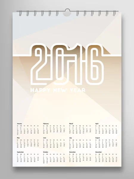 Geometriska element kalender Design — Stock vektor