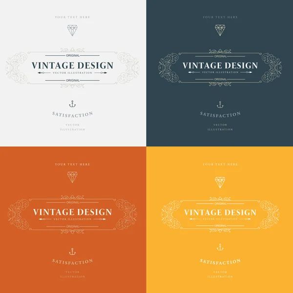 Set of Elegant Vintage Frames Royalty Free Stock Illustrations