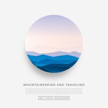 Mountaineering and Traveling  Illustration clipart