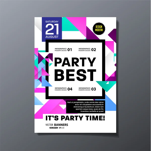 Disco party plakat — Wektor stockowy