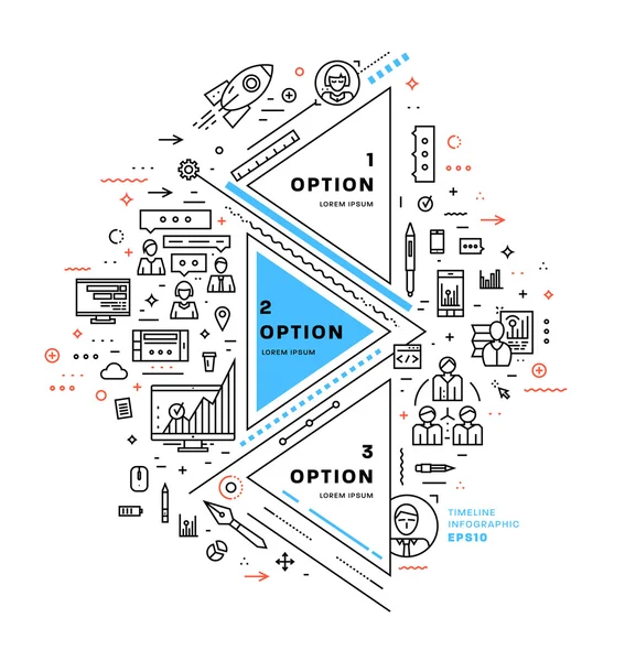 Ícones e elementos para landing page — Vetor de Stock