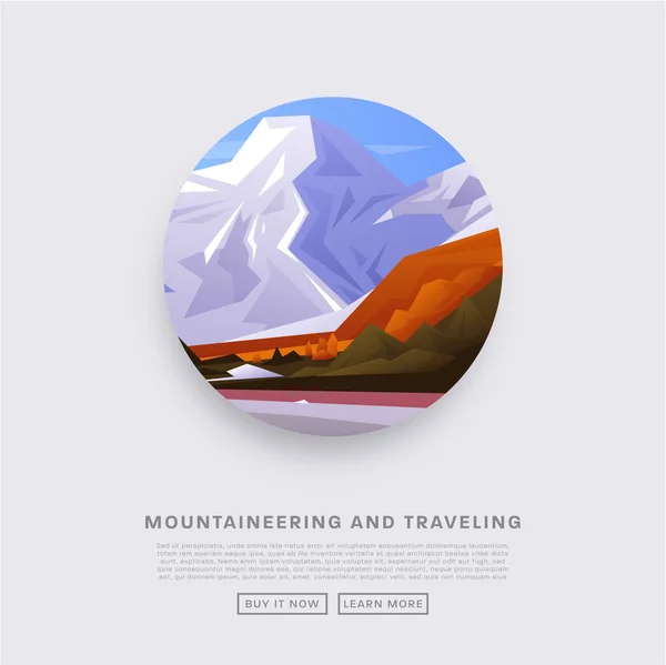 Bergsteigen und Reisen — Stockvektor