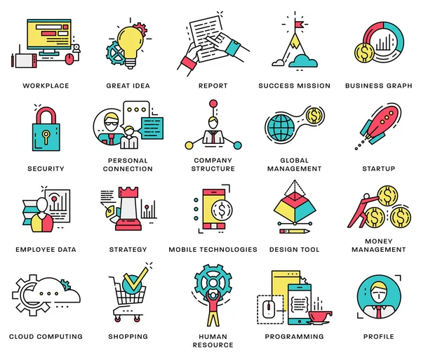 Icons Set, Business elementen — Stockvector