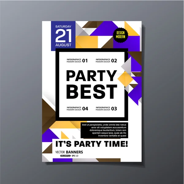 Disco-Party-Plakat — Stockvektor