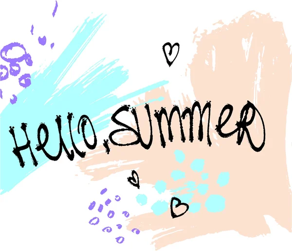 Zomer typografie belettering — Stockvector