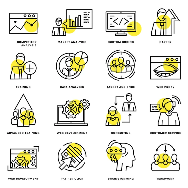 Icons Set, Business elementen — Stockvector