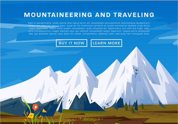 Mountaineering and Traveling  Illustration
