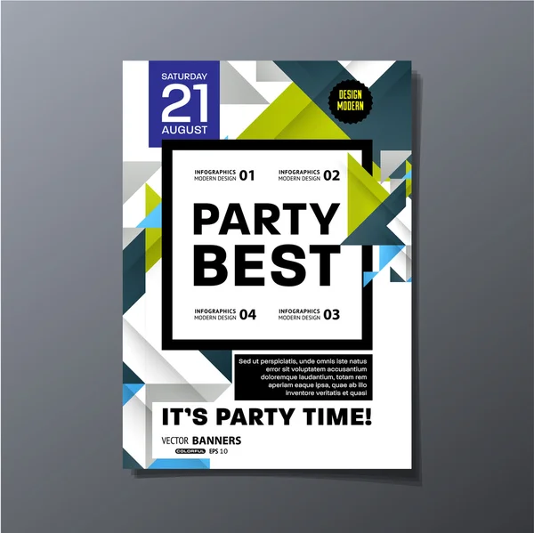 Disco Party Poster — Stock Vector