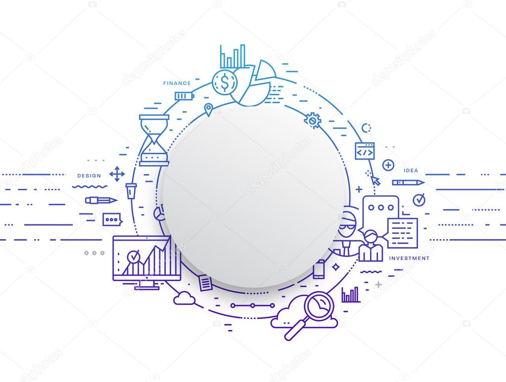 Circle Frame.  icons and elements