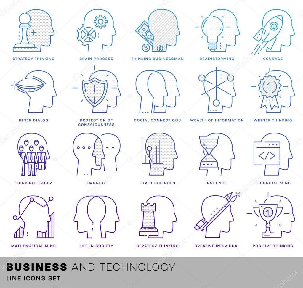 Brain, Mind Icons Set