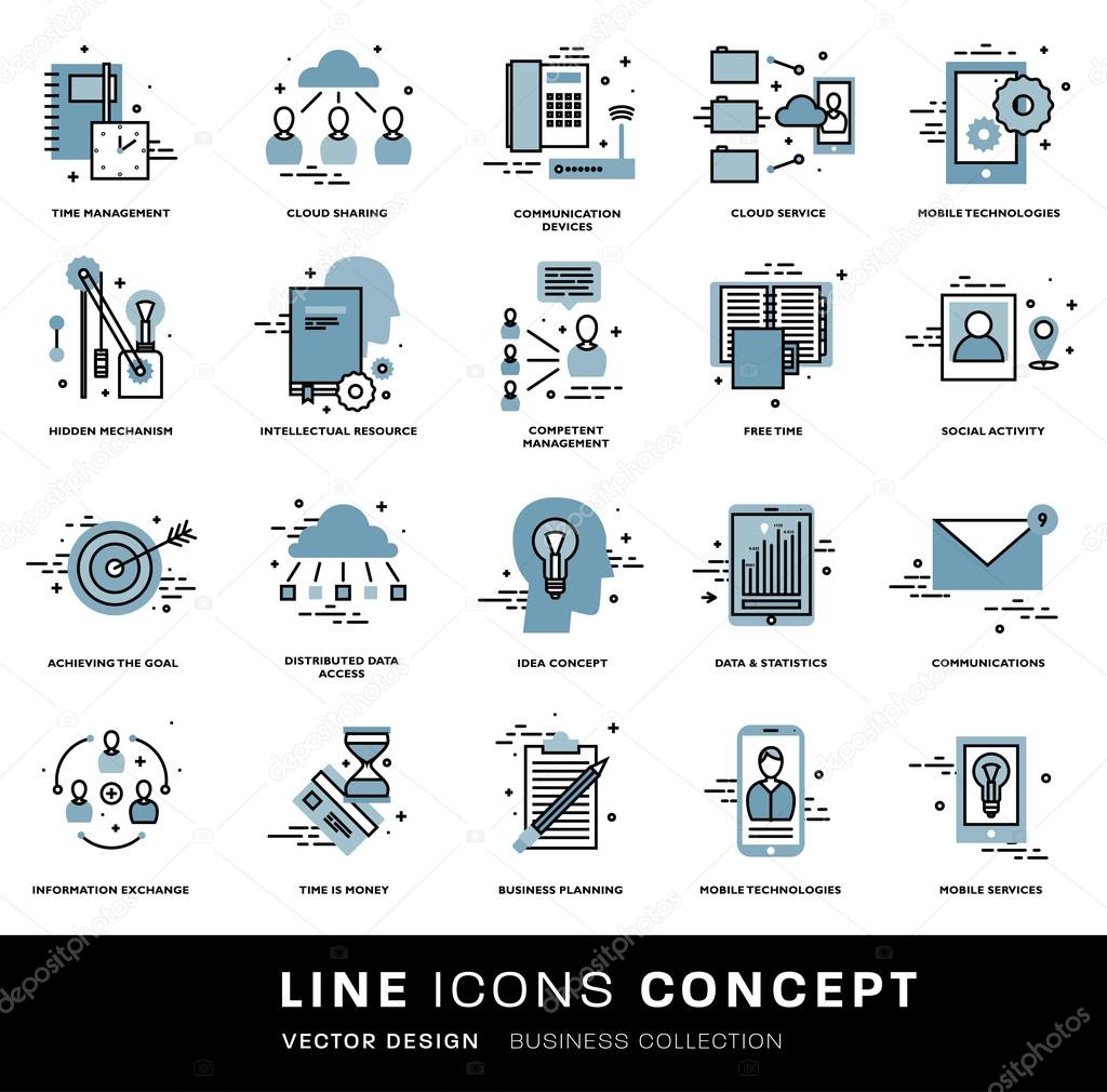  Icons Set,  Business Elements 