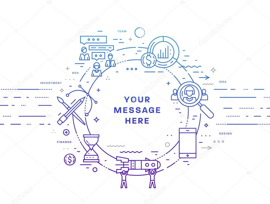 Circle Frame.  icons and elements