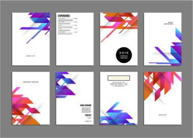 Geometrik vektör arka planlar, ayarla