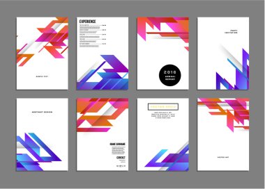 Geometrik vektör arka planlar, ayarla