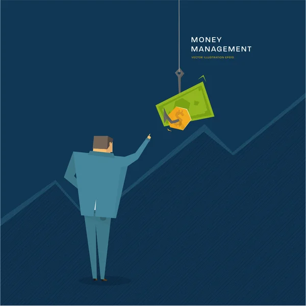 Geld Management businessconcept. — Stockvector