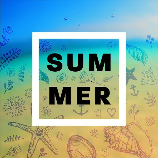 Summer  Design, illustration — Stock Vector