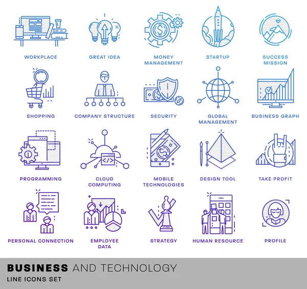 Technology and  Business Elements — Stock Vector