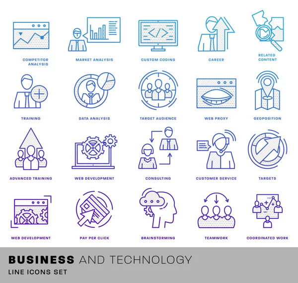 Technology and  Business Elements — Stock Vector