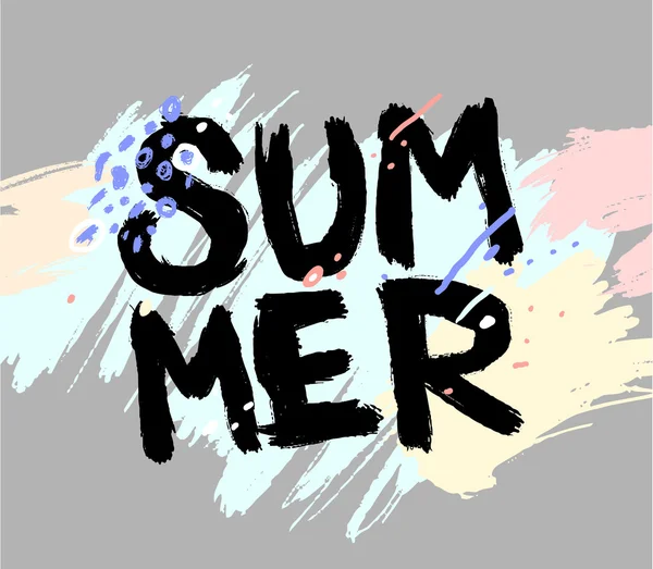 Zomer typografie belettering — Stockvector