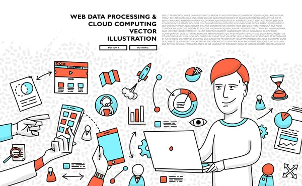 Icone ed elementi per lo sviluppo di applicazioni — Vettoriale Stock