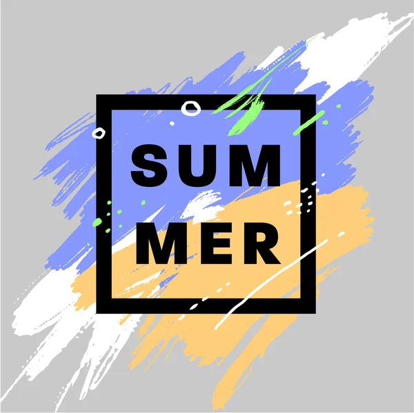 Sommer-Aquarell-Design. — Stockvektor