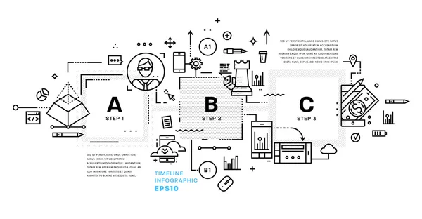 Iconos de vector de negocio y elemento — Vector de stock