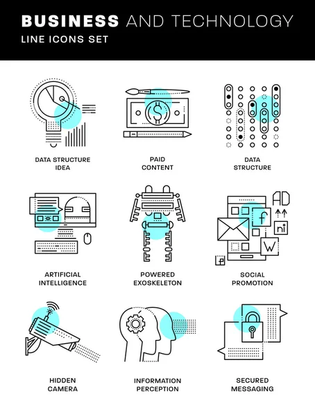 Conjunto de iconos, elementos de negocio — Archivo Imágenes Vectoriales