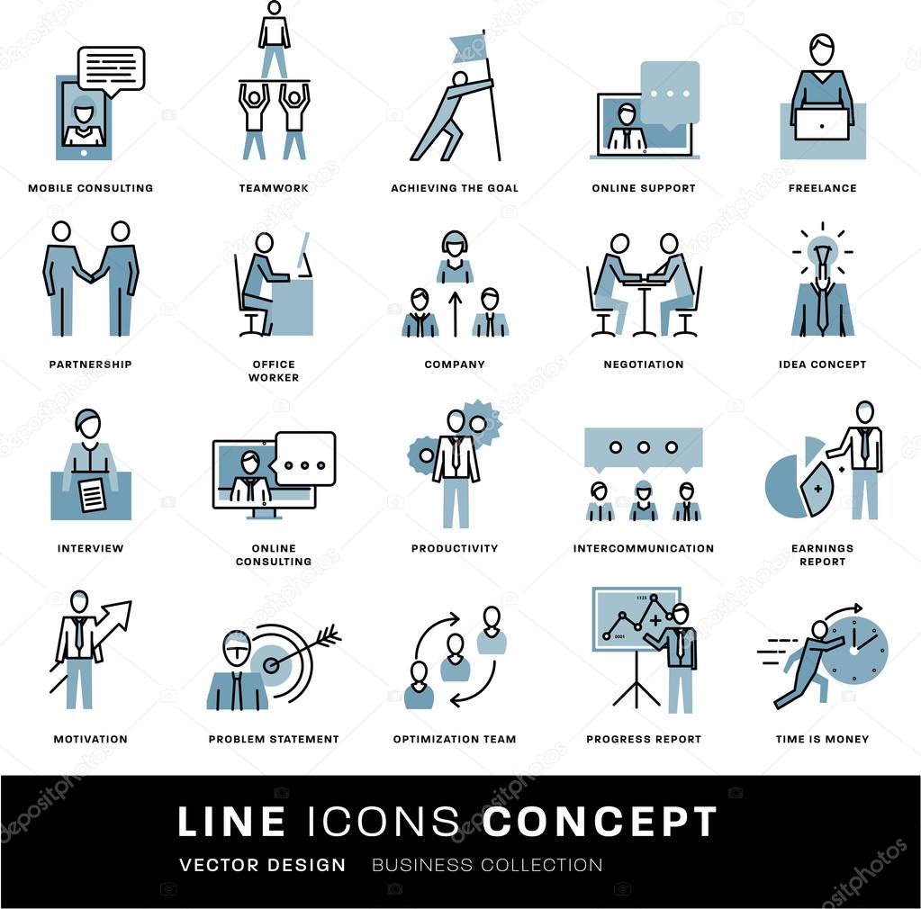  Icons Set,  Business Elements 