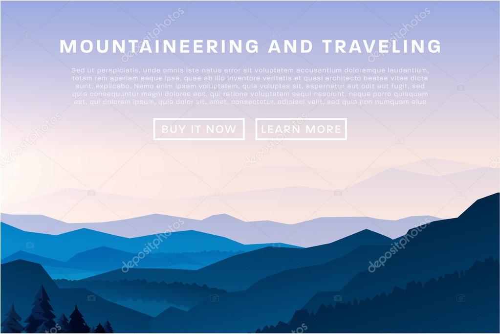 Mountaineering and Traveling  Illustration